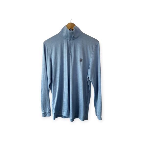 Under Armour GOLF Blue Loose Fit HOLLY HILLS 1/4 Zip Pullover Shirt Men's Medium - Picture 1 of 10